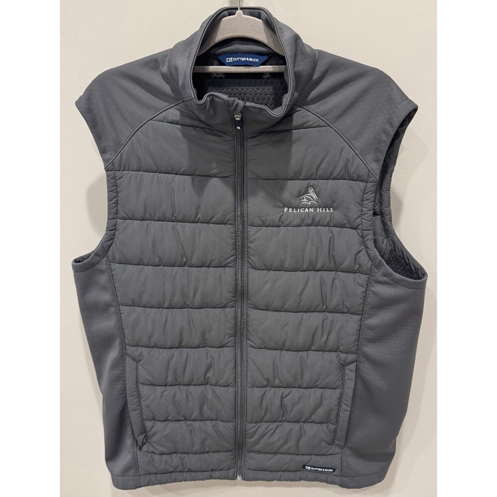Pelican Hill Golf Course - Cutter & Buck Golf Vest - Men's Large - Gray
